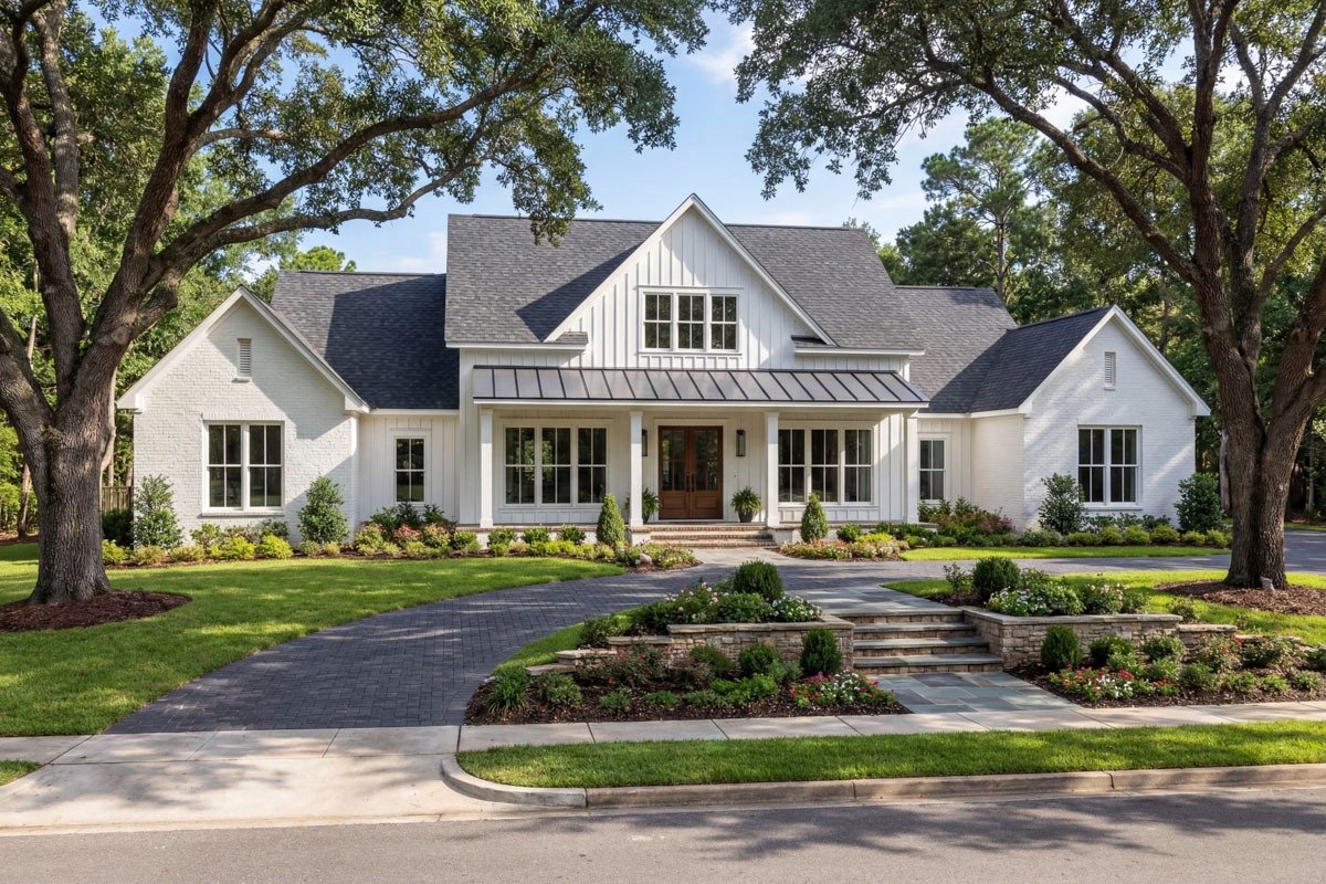 4-Bed Modern Farmhouse Plan with Home Office and Outdoor Kitchen - Image 3