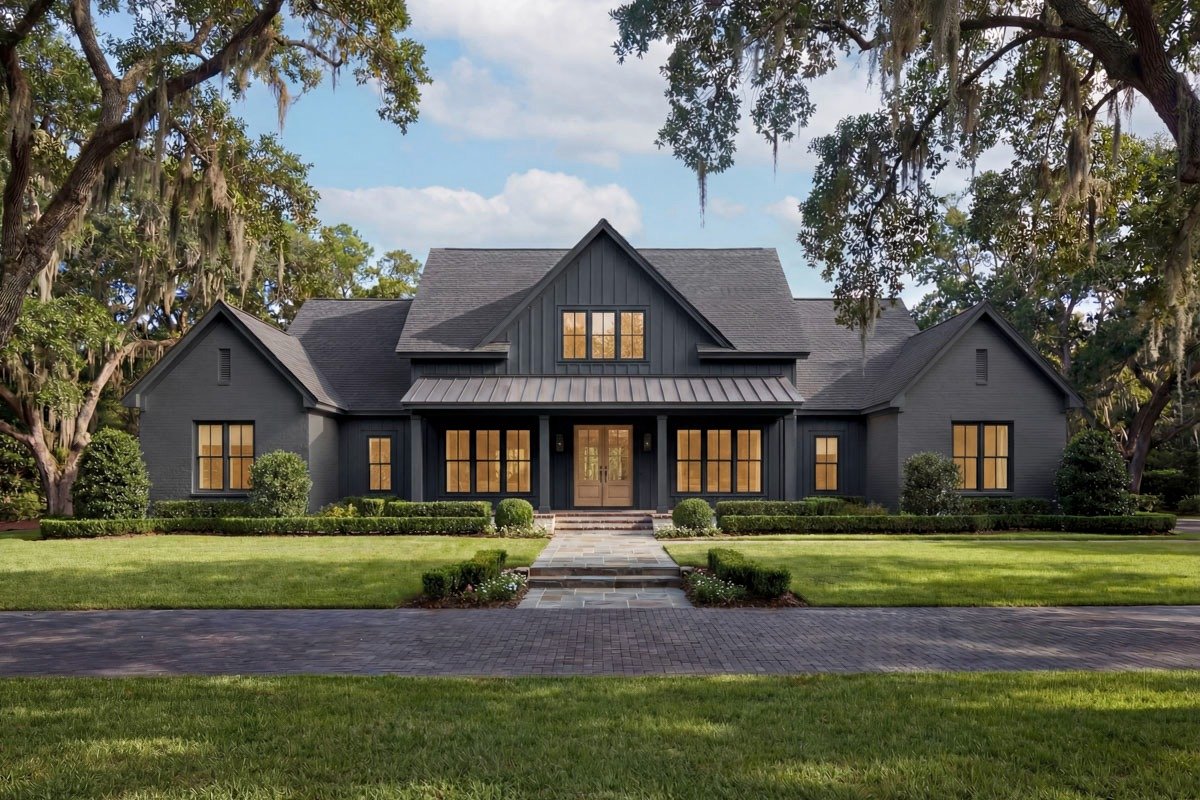 4-Bed Modern Farmhouse Plan with Home Office and Outdoor Kitchen - Image 4