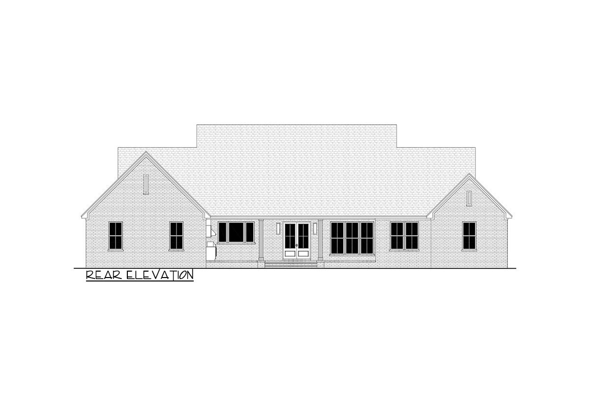 4-Bed Modern Farmhouse Plan with Home Office and Outdoor Kitchen - Image 12