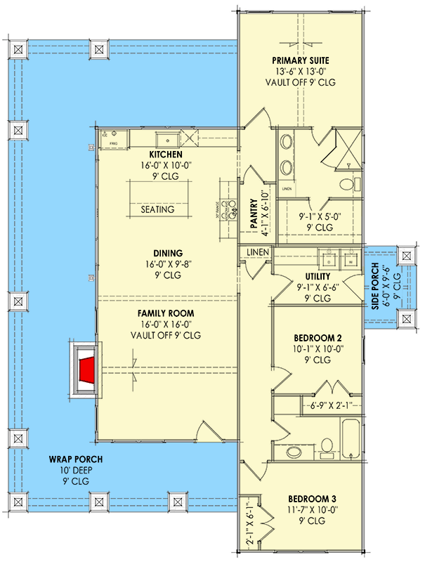 3-Bedroom Mountain Country House Plan with Wrap-Around Porch - Image 8