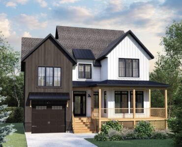Two-Story Farmhouse Plan with 3-Beds - 2036 Sq Ft