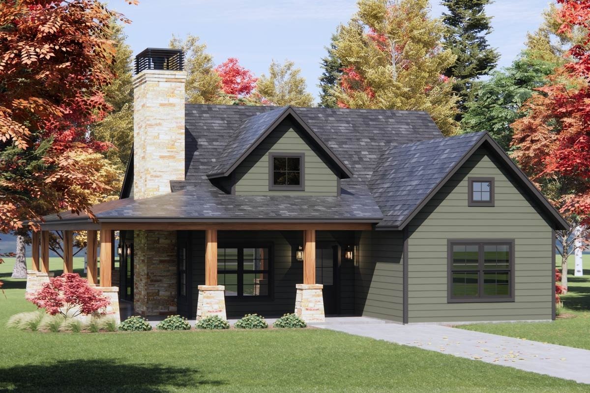 3-Bedroom Mountain Country House Plan with Wrap-Around Porch - Image 4