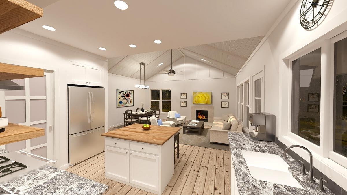 2-Bed Country Cabin with Vaulted Open Floor Plan - 1275 Sq Ft - Image 4